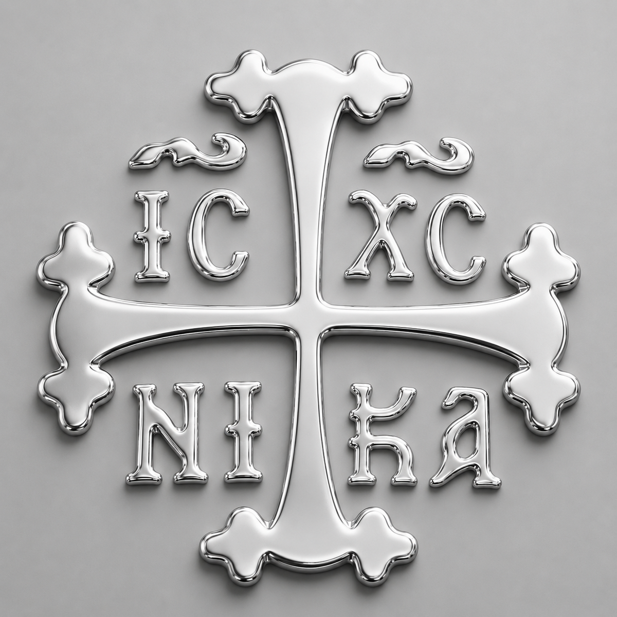 Gold 3D Holy Cross Car Sticker