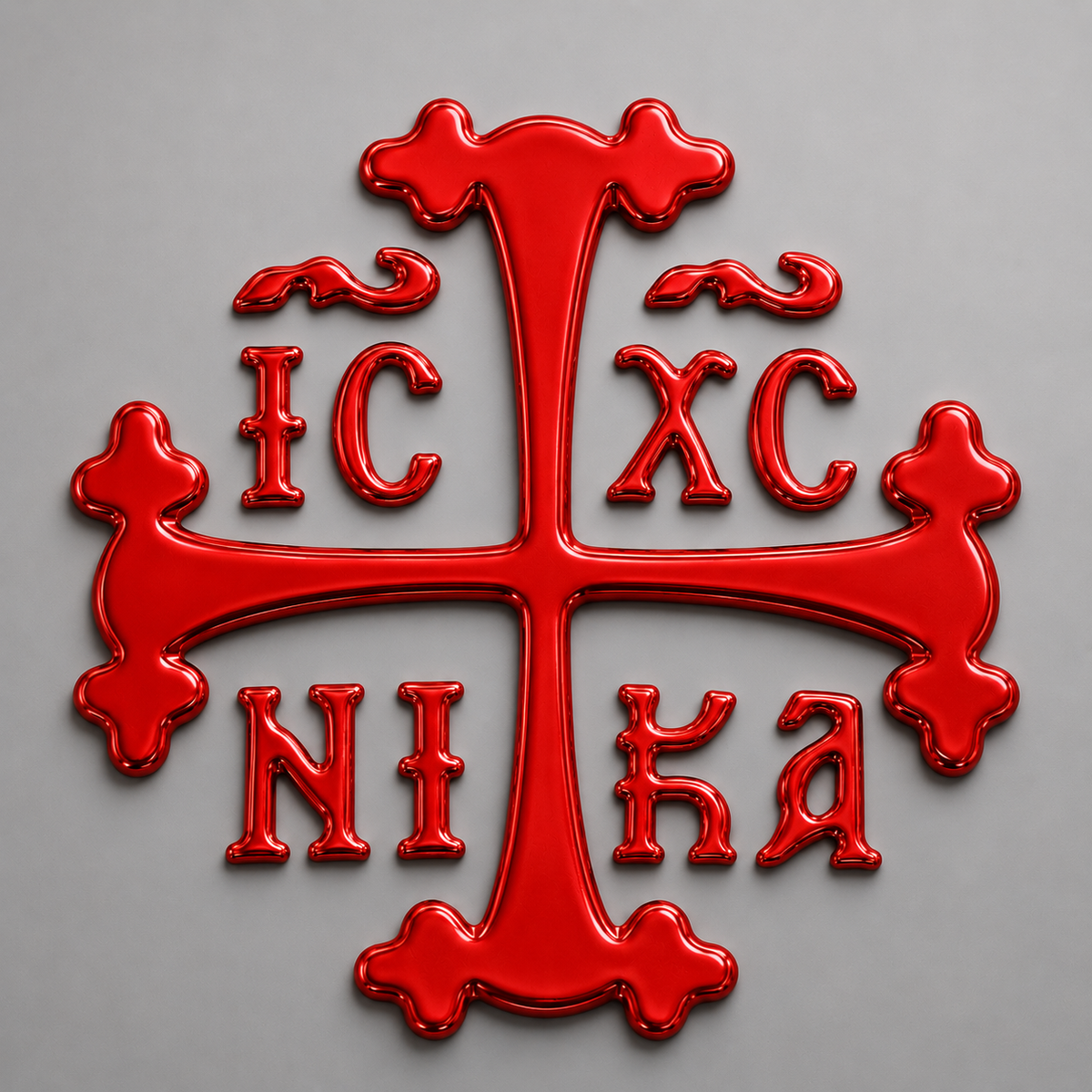 Gold 3D Holy Cross Car Sticker
