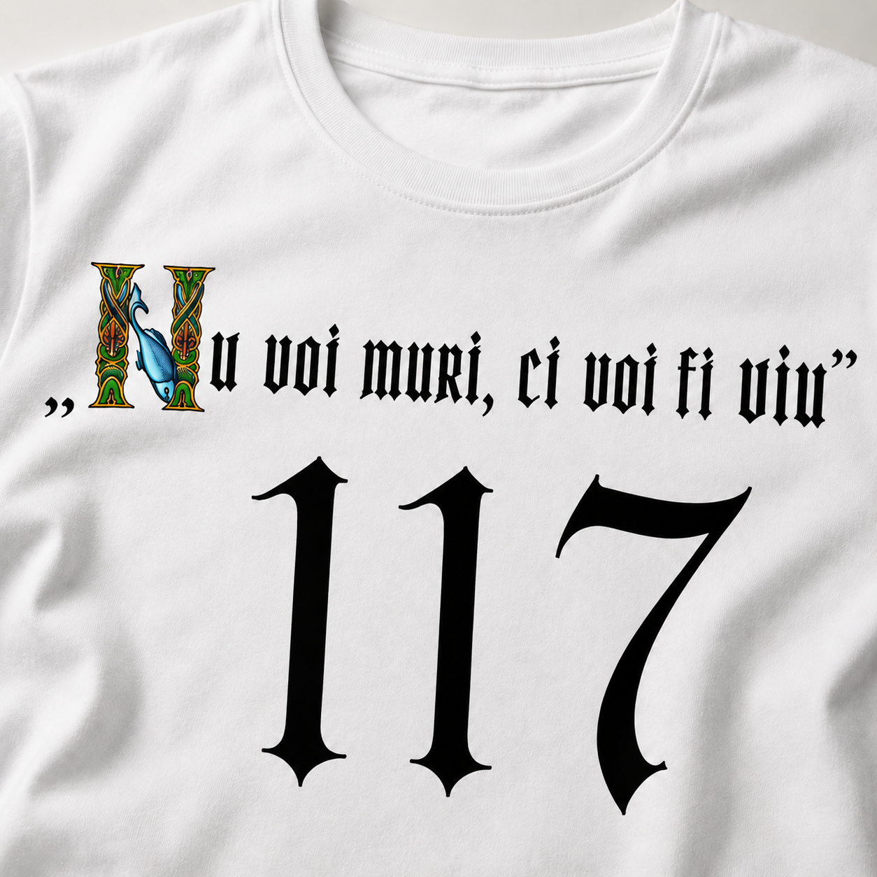 SACRAL Orthodox Psalm 117 T-Shirt | “I Shall Not Die, but Live” | 215 gsm Cotton