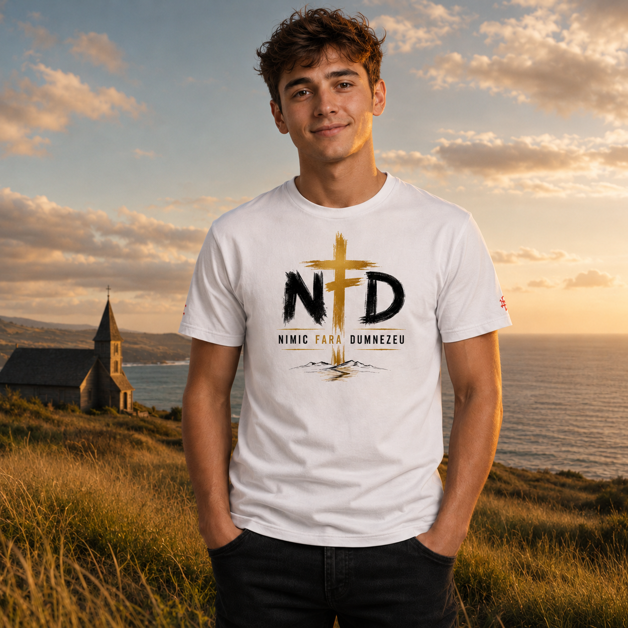 SACRAL “Nothing Without God” T-Shirt | NFD | Orthodox Christian | 215 gsm Cotton