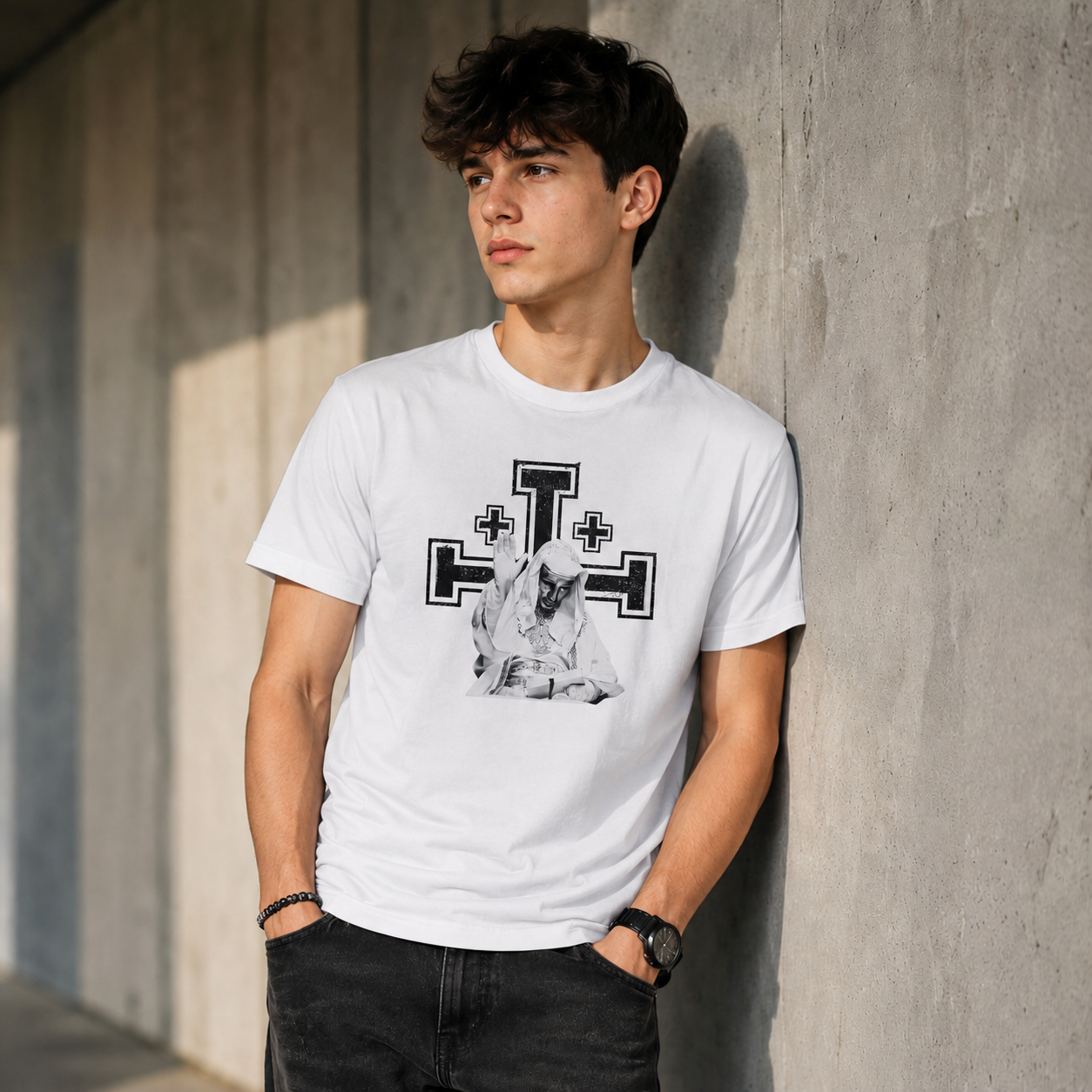 SACRAL Z Orthodox King Baldwin T-Shirt | Crusader King | Organic Cotton