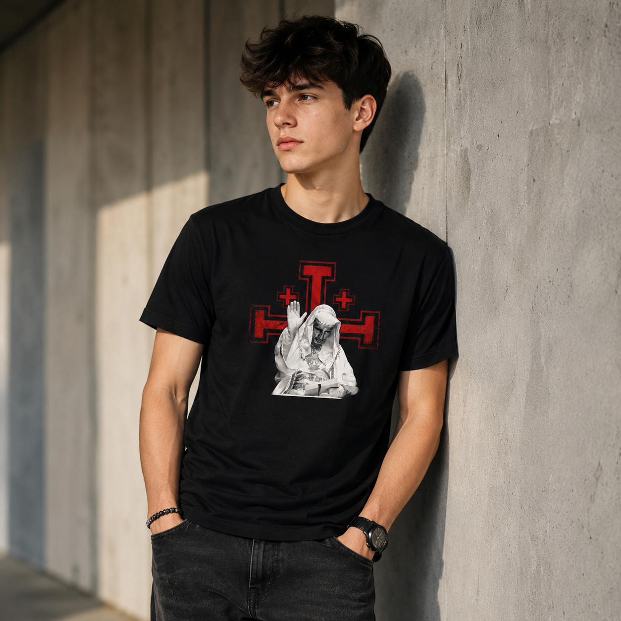 SACRAL Z Orthodox King Baldwin T-Shirt | Crusader King | Organic Cotton