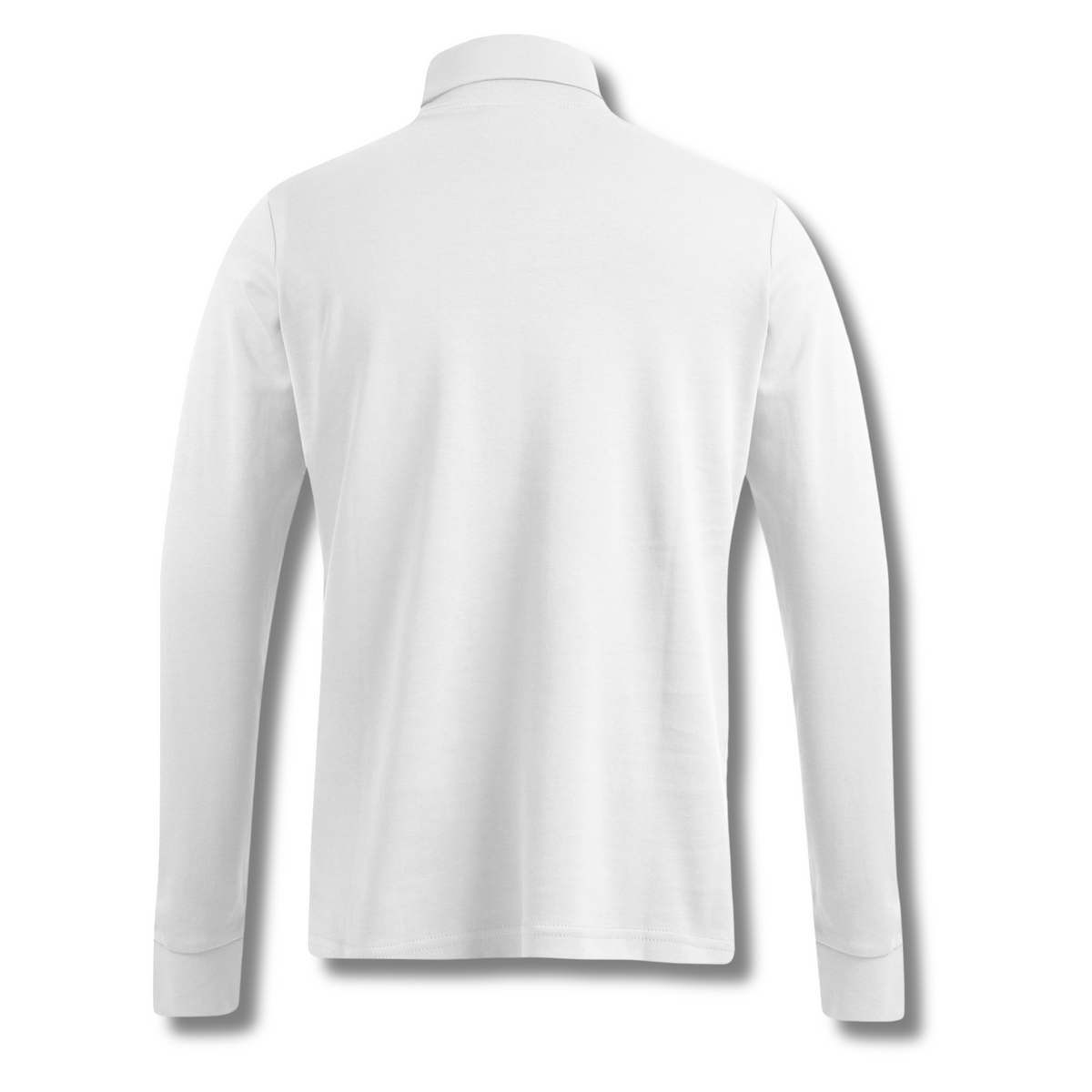 White SACRAL Turtleneck | Embroidered Orthodox Jesus Christ Monogram | 100% Ring-Spun Cotton