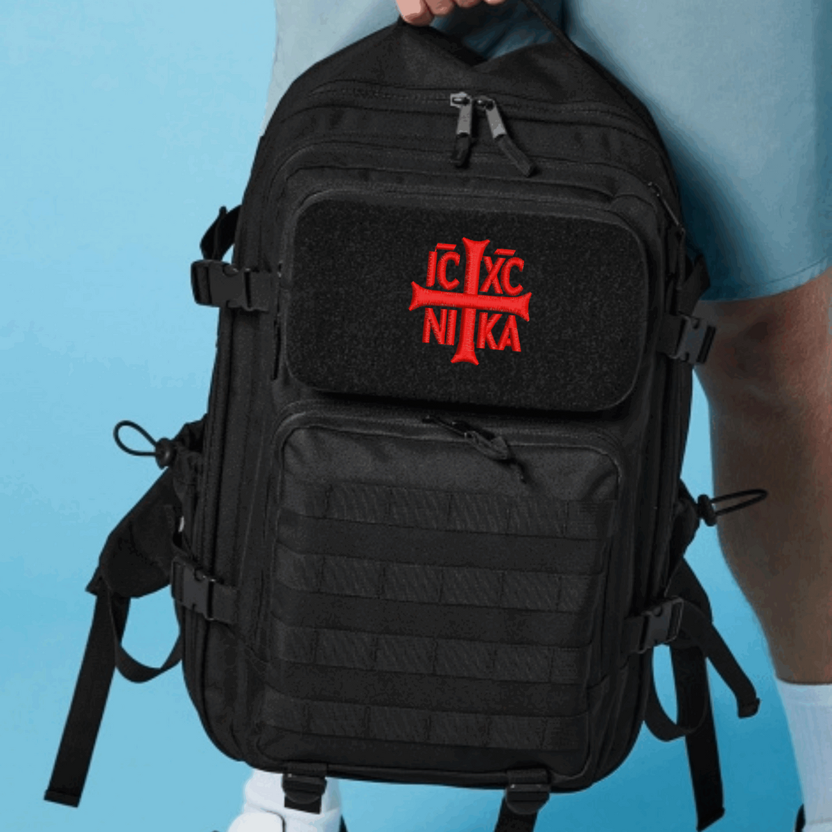 SACRAL 35L Orthodox Pilgrimage Backpack | Embroidered Holy Cross & IC XC NIKA