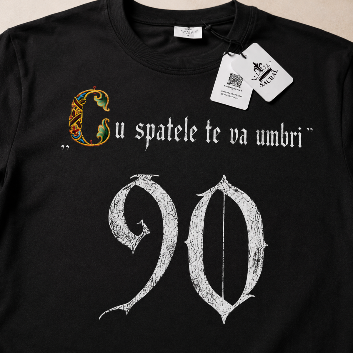 SACRAL Orthodox Psalm 90 T-Shirt | “He Will Overshadow You with His Shoulders” | 215 gsm Cotton