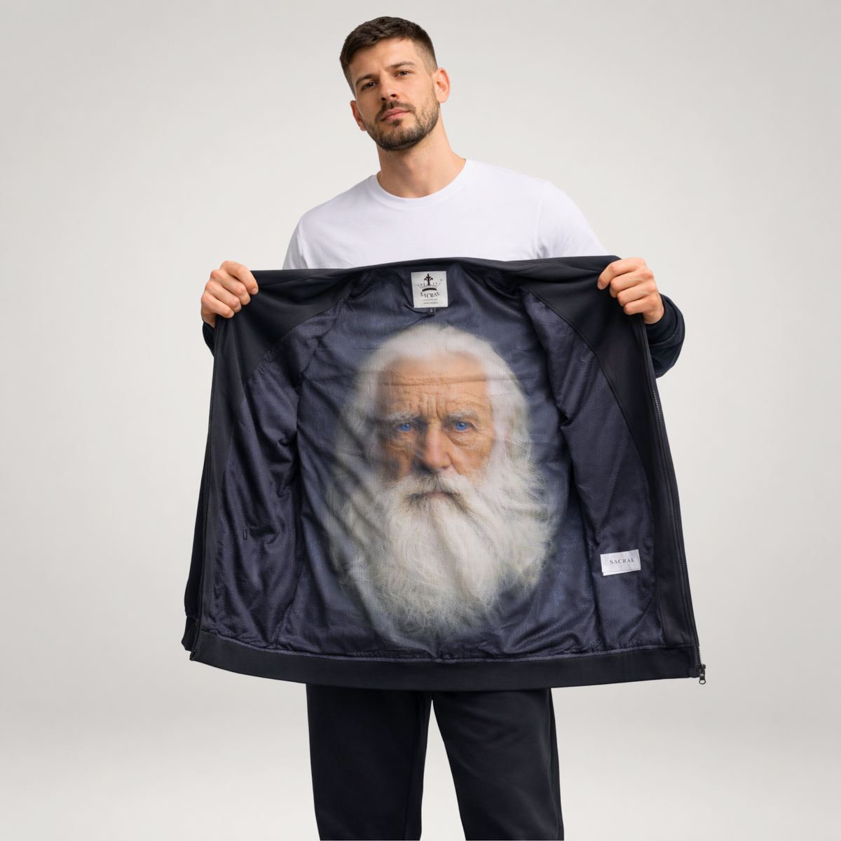SACRAL Premium King Tracksuit | Cotton | Printed Lining | Jesus Christ Monogram