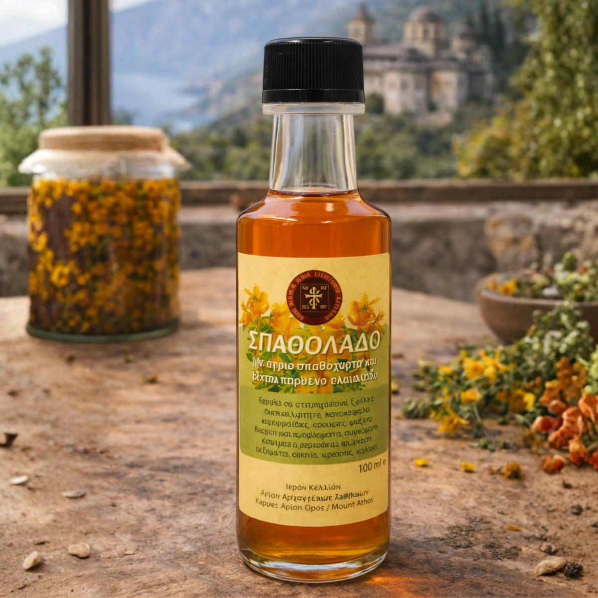 Mount Athos St John's Wort Oil | St Sava Monastery