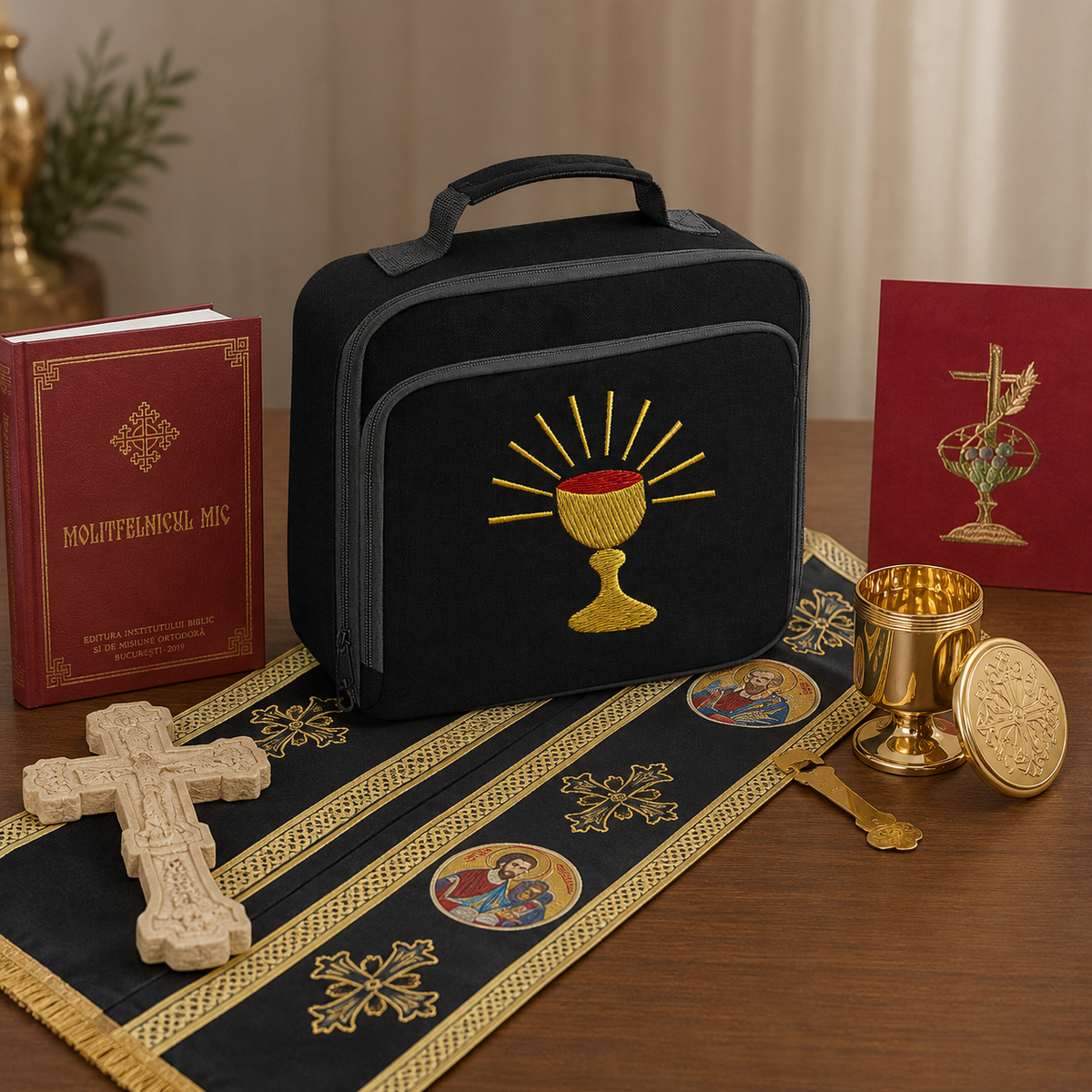 Small Priest's Holy Communion Bag | Embroidered Chalice