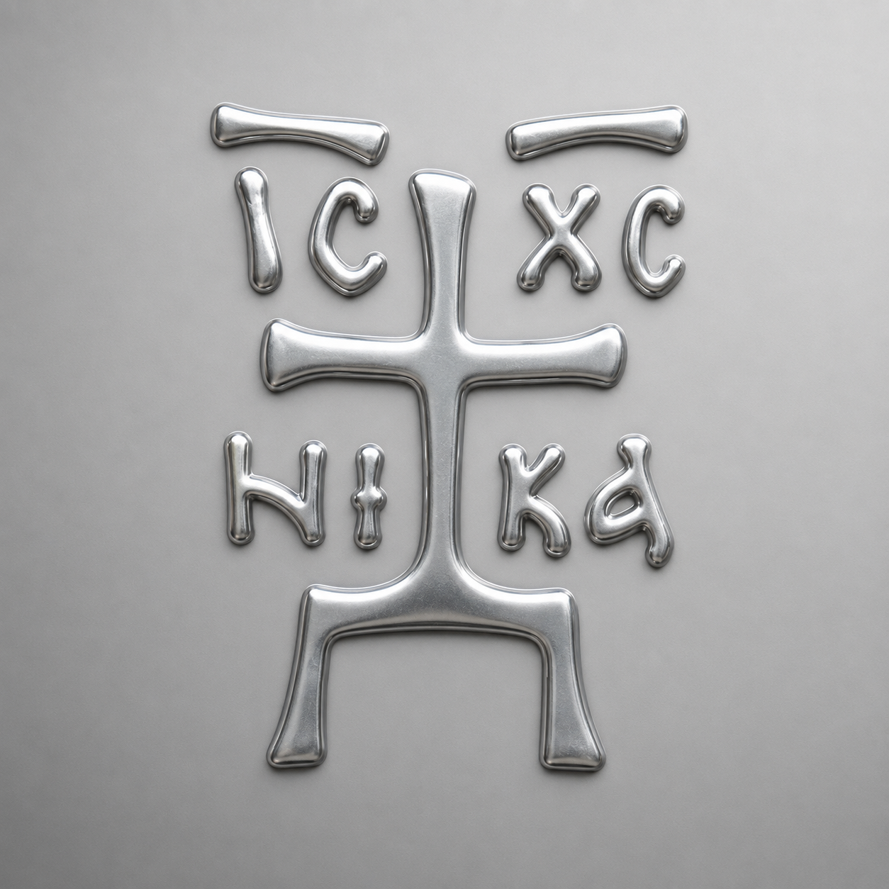 Silver 3D Holy Cross Car Sticker