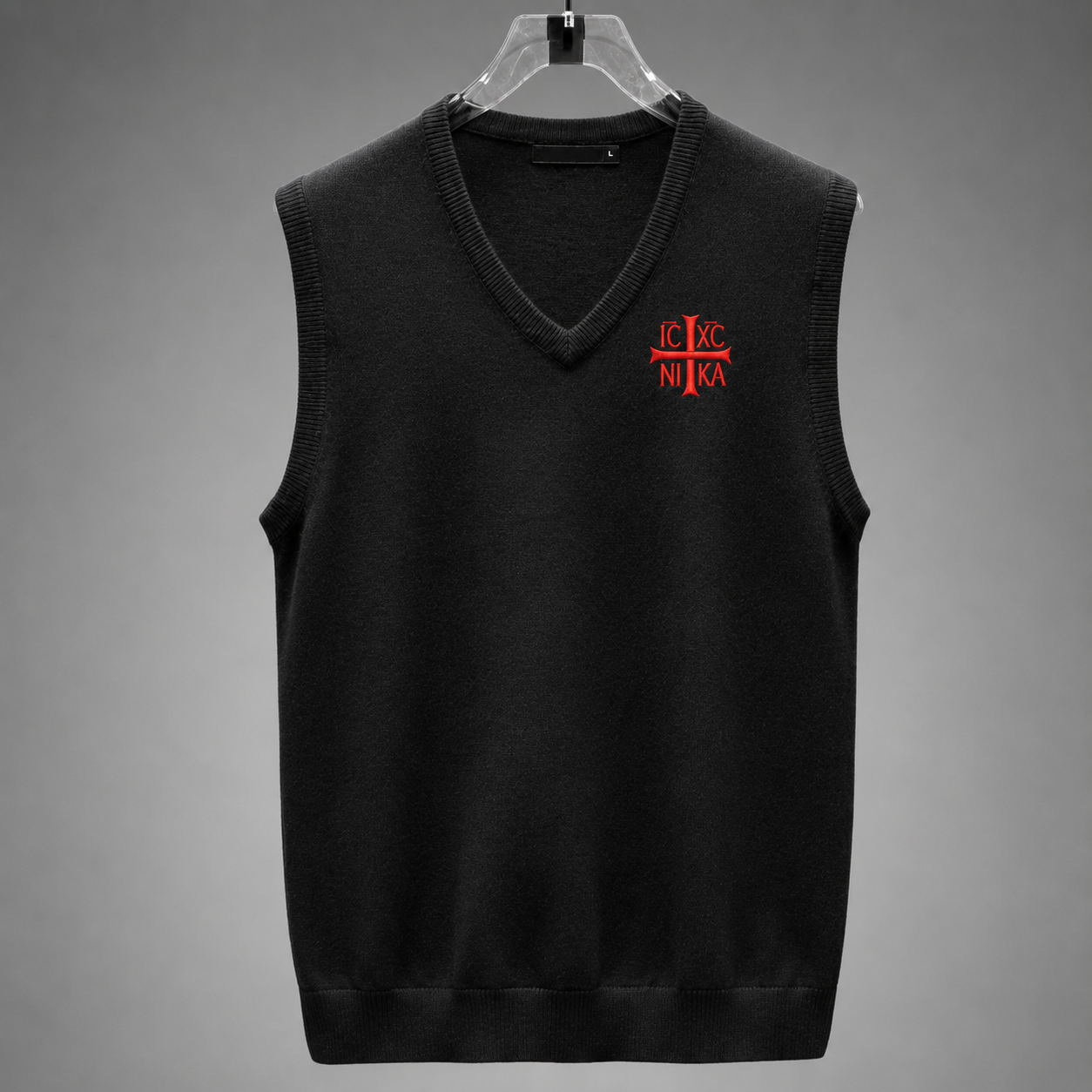 Elegant SACRAL Orthodox Vest | Embroidered Holy Cross | 100% Cotton