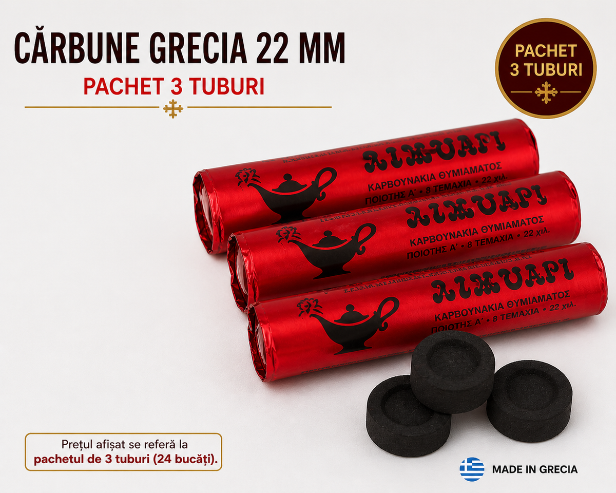 3-Tube Pack of Greek Incense Charcoal | 22 mm