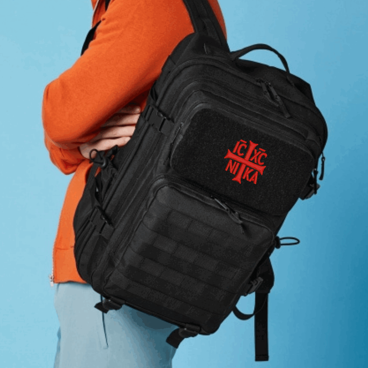 SACRAL 35L Orthodox Pilgrimage Backpack | Embroidered Holy Cross & IC XC NIKA