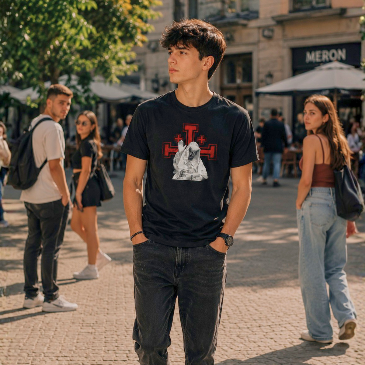 SACRAL Z Orthodox King Baldwin T-Shirt | Crusader King | Organic Cotton