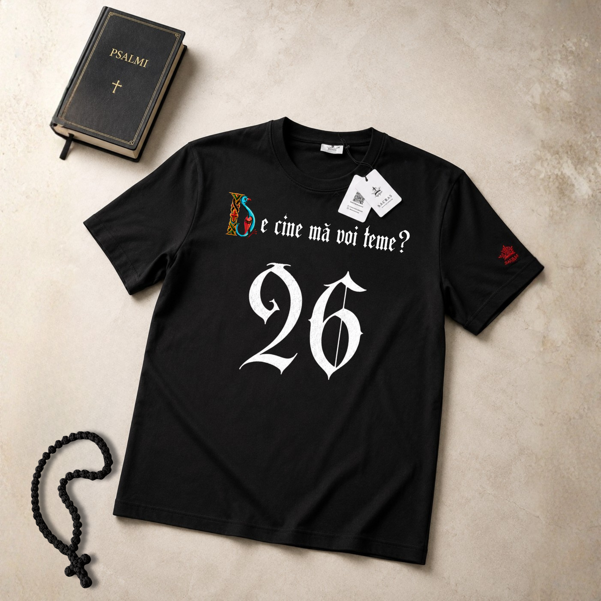 SACRAL Orthodox Psalm 26 T-Shirt | “Whom Shall I Fear?” | 215 gsm Cotton