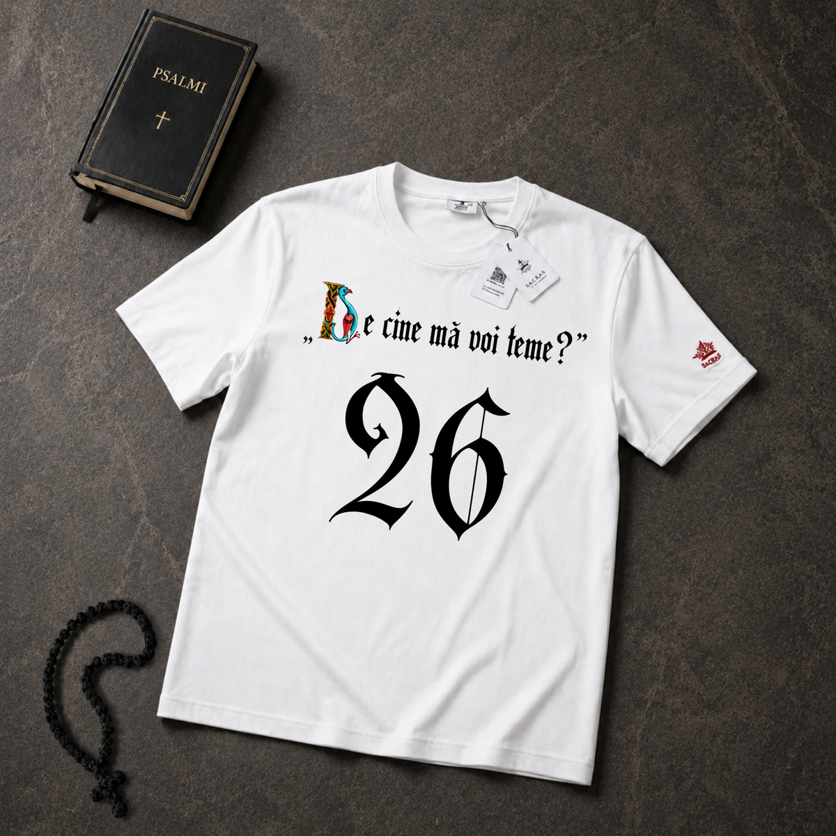 SACRAL Orthodox Psalm 26 T-Shirt | “Whom Shall I Fear?” | 215 gsm Cotton