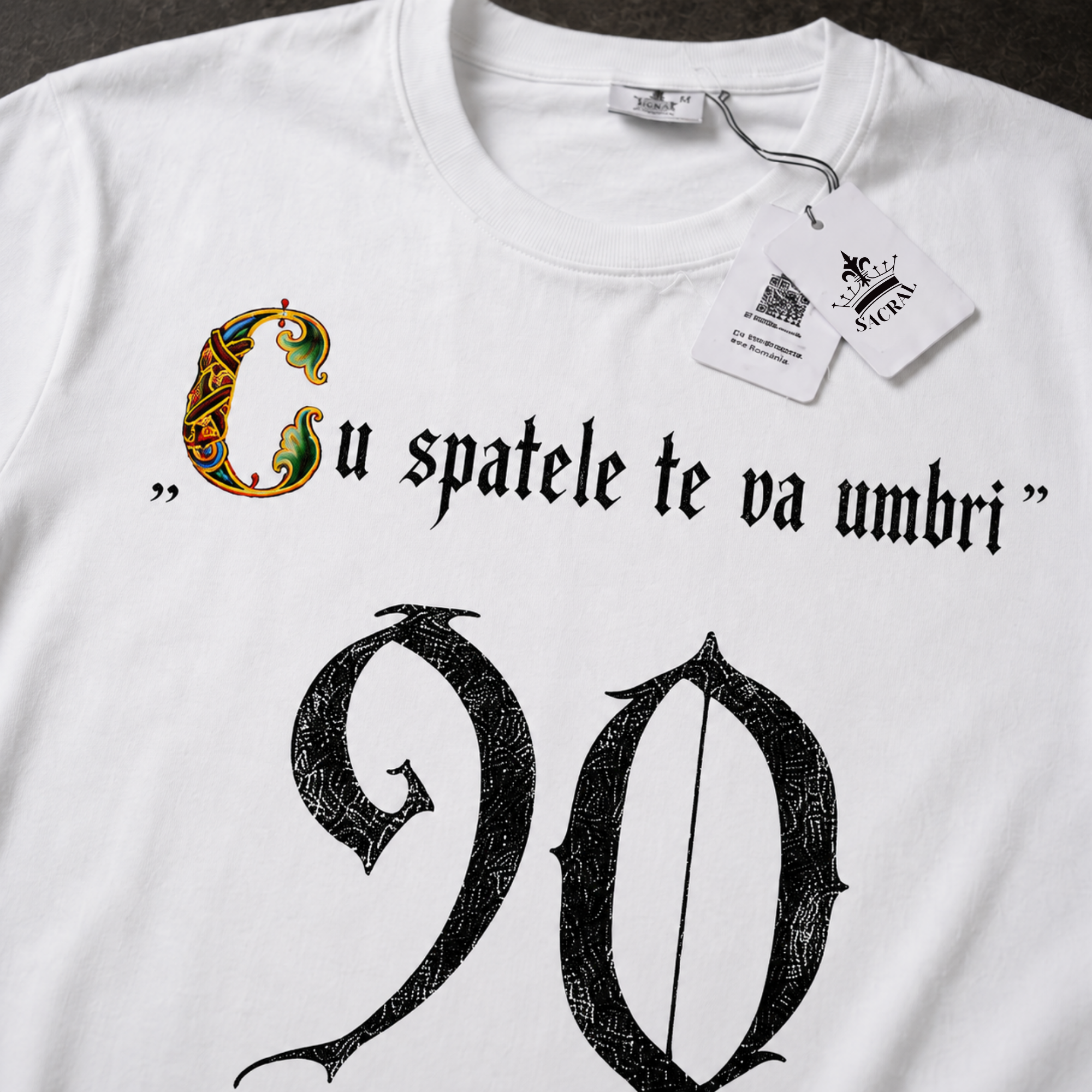 SACRAL Orthodox Psalm 90 T-Shirt | “He Will Overshadow You with His Shoulders” | 215 gsm Cotton