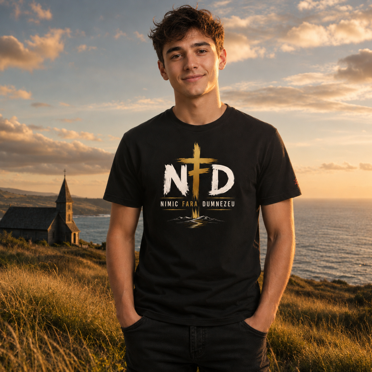 SACRAL “Nothing Without God” T-Shirt | NFD | Orthodox Christian | 215 gsm Cotton