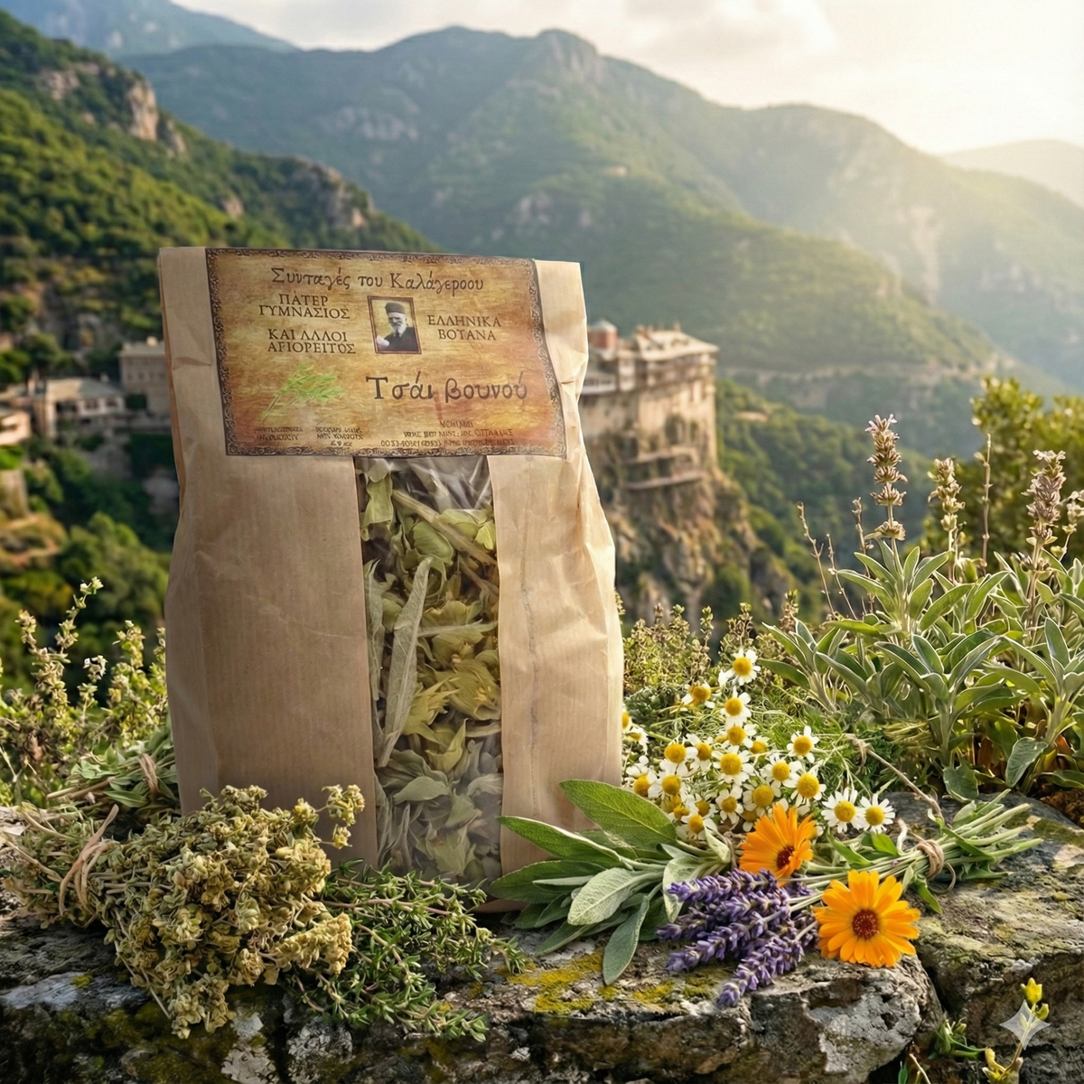 Mount Athos Hesychast Herbal Tea Blend | Fatigue & Recovery