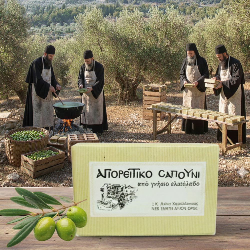 Natural Mount Athos Pure Olive Oil Soap | St Charalambos Cell