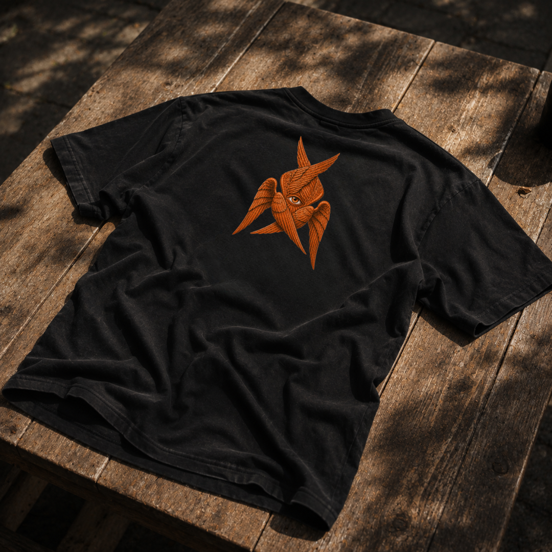 Oversized SACRAL Z Angel Orthodox T-Shirt | Embroidered IC XC NIKA | Organic Cotton