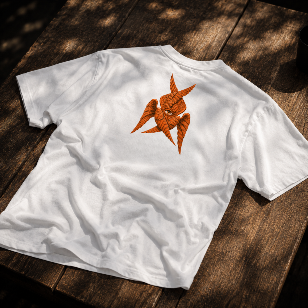 Oversized SACRAL Z Angel Orthodox T-Shirt | Embroidered IC XC NIKA | Organic Cotton